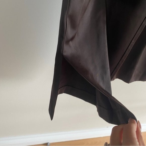 𝅺zara 2 Piece SUIT - BLAZER AND FULL LENGTH SATIN EFFECT PANTS BROWN - Picture 16 of 16